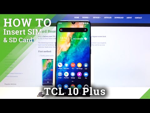 How to Insert Nano SIM in TCL 10 Plus - Input SIM & SD Card