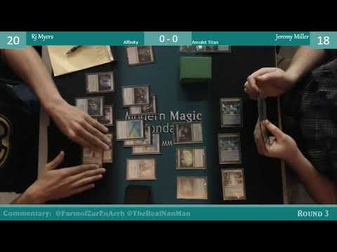 Affinity vs Amulet Titan Round 3 Modern Magic Mondays 4/22