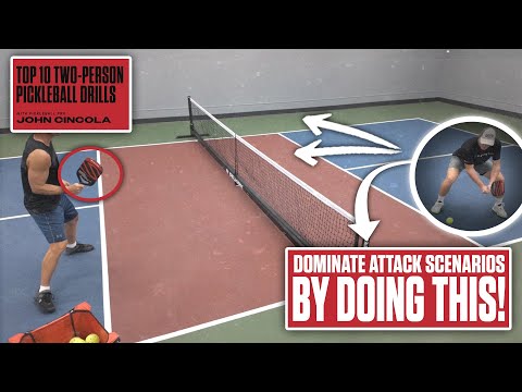 Attack Combinations at the Kitchen Line: 2-Person Pickleball Drills