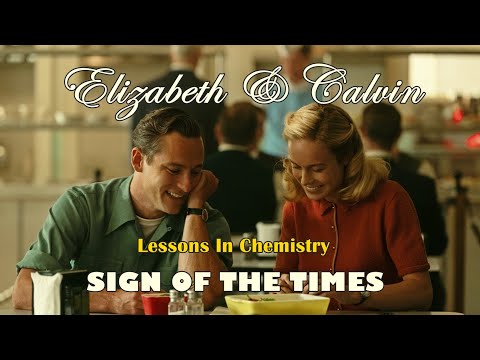 LESSONS IN CHEMISTRY Elizabeth (Brie Larson) & Calvin (Lewis Pullman) - Sign of the Times