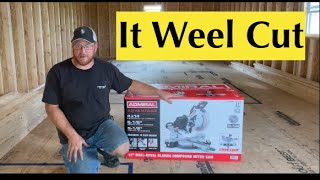 It Weel Cut I  TOOL REVIEW  I HARBOR FREIGHT MITER SAW  I  ADMIRAL SLIDING COMPOUND MITER SAW REVIEW