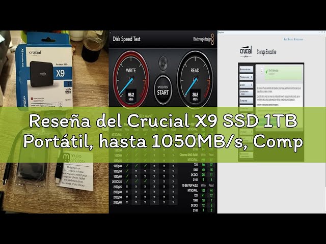 Vídeo relacionado con Crucial X9 SSD 1TB Portátil, hasta 1050MB/s, Compatible con PC, Mac, PlayStation y Xbox, Disco Duro Sólido Externo, USB-C 3.2 - CT1000X9SSD902