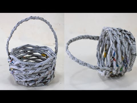 Paper basket: How To Make A Basket At Home For Beginners | DIY Paper Craft |Newspaper Craft Tutorial