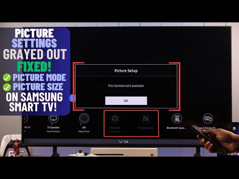 Picture Setup Greyed Out on Samsung Smart TV? - Fixed Picture Size and Mode!