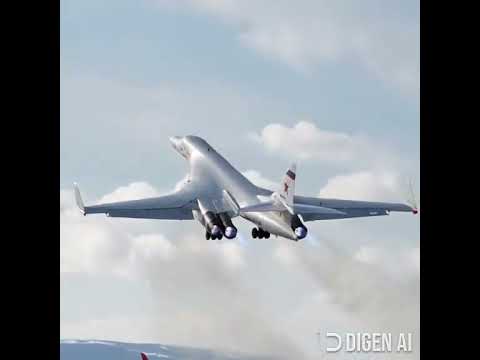 機種: ロシア空軍の超音速戦略爆撃機、ツポレフTu-160 #aviation #爆撃機