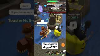 racist grave digger?? | #tds #towerdefensesimulator #shorts