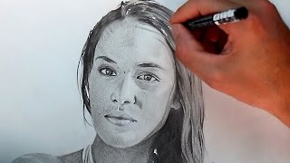 HOW TO DRAW FACE of MISS TAHITI - DRAWING