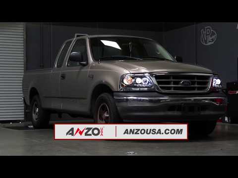 Anzo USA 1997-2003 Ford F-150 Projector LED Halo Headlights