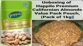 #Unboxing of #Happilo Premium Californian #Almonds (Pack of 1Kg)