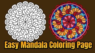 Mandala Coloring Page Colored With Relaxing Music Colored By Osman Mandalas World | Video 50
