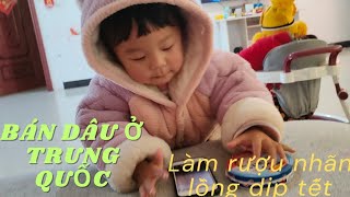 Bán dâu ở Trung Quốc như thế nào? Làm  rượu nhãn lồng cho dịp tết