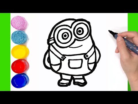 How to draw BOB ( Minions ) - Easy drawing for kids!