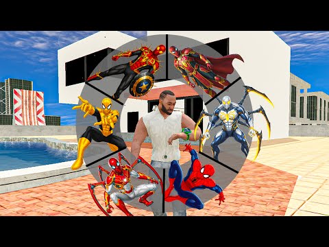 Playing As A Every CARTOON AVENGERS SUPERHERO SPIDERMAN in INDIAN BIKE DRIVING 3D