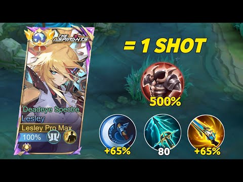 NEW META LESLEY CRAZY 1 SHOT DMG BUILD 2025! (best build & emblem) Build Top Global Lesley 2025