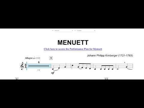Menuett - Trumpet Solo Accompaniment