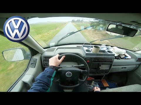 2002 - VW Transporter T4 2.5 liter TDi | POV Drive Around in old Diesel | 5. Cylinder Turbo Boost