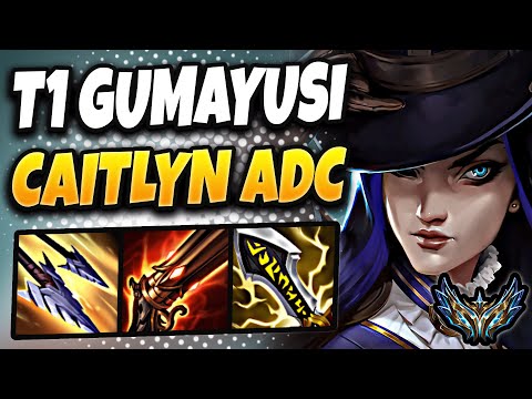 T1 Gumayusi Caitlyn ADC vs Jhin - Patch 25.7 Korea Challenger ✅