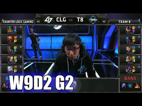 CLG vs Team 8 | S5 NA LCS Summer 2015 Week 9 Day 2 | Counter Logic Gaming CLG vs T8 W9D2 G2