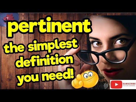 The simplest definition YOU need!! ''PERTINENT'' #tellsvidetionary™.
