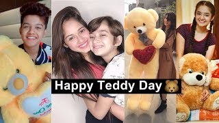 Happy Teddy Day Tiktok Videos | Jannat, Anushka, Riyaz, Manjul, Avneet, Awez, Ashika