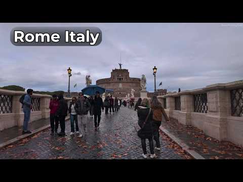 29 December – Rainy Winter Walk in Rome 🌧️ | 4K Walk