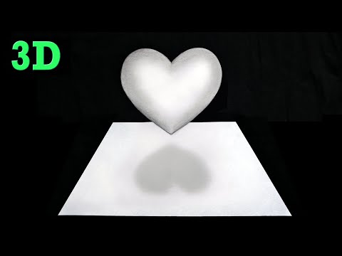 Easy 3D HEART DRAWING |❤ How to Draw a 3D Heart...