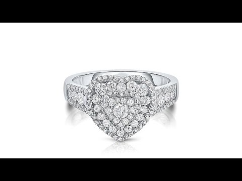 Diamond Couture 14K Gold 1ct Diamond Heart Ring