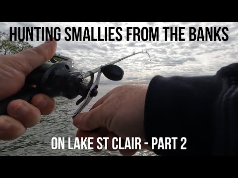 Lake St Clair Smallmouth Bass Shore Fishing 