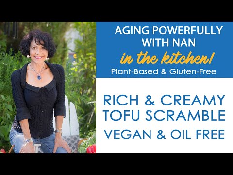 Best Rich & Creamy Tofu Scramble￼-vegan & oil free