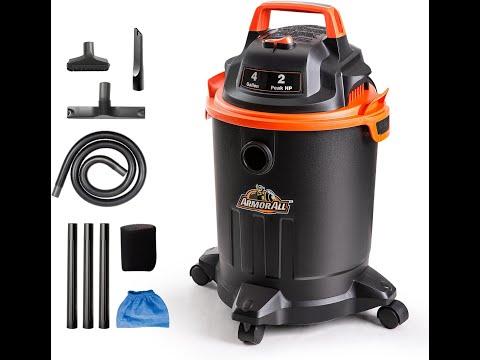 Armor All AA255W Wet/Dry Utility Vac 2.5 Gallon, 2.5-Gallon,120 Volts (AC), Orange/Black video review thumbnail