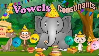 Children's: Vowels, Consonants, and Rhyming Words, ABC, Alphabet Songs, Phonics CVC words