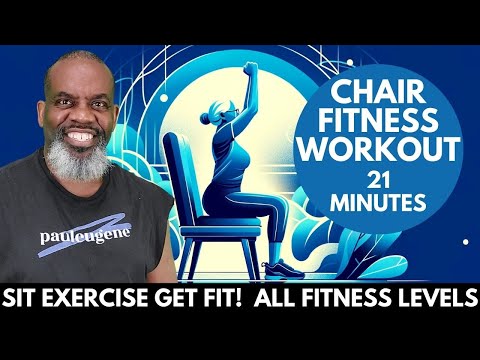 21-Min Seated Chair Fitness Aerobics Cardio Workout | Limited Mobility Seated Exercise