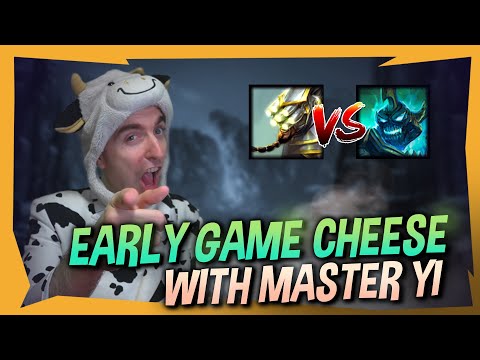 EARLY GAME CHEESE WITH MASTER YI TO GET AHEAD EARLY! - COWSEP GAMING