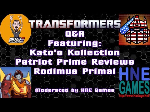 Transformers Q&A w/ Kato's Kollection, Patriot Prime Reviews & Rodimus Primal
