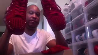 All Red Christian Louboutin Spike Sneaker Review ( RARE!)