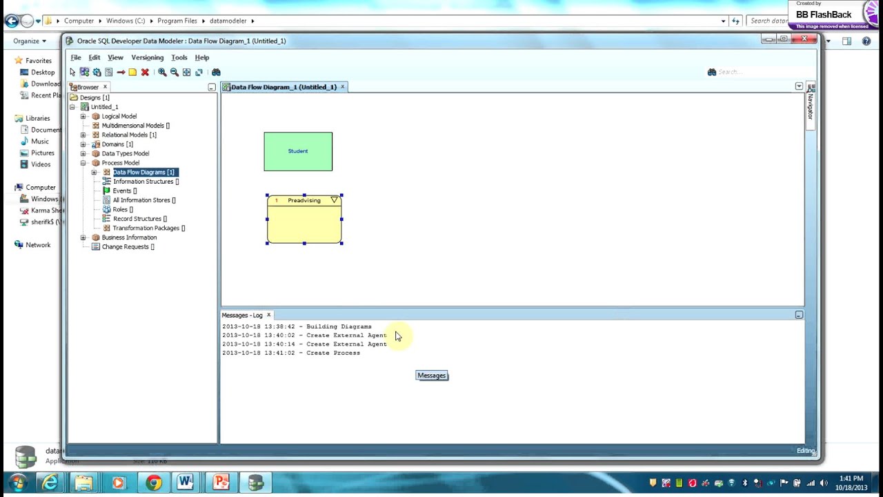 Oracle Data Modeler - Process Model