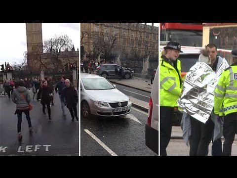 How the Westminster terror attack unfolded on video