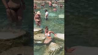 ☀️Pamukkale Turkey Cleopatra Pool Swimming -Nice Day? #pamukkale #cleopatra #pool