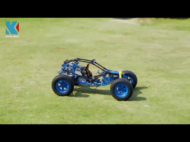 Конструктор Lanson Toys Багги гоночная машинка синяя акб 466дет  - видео