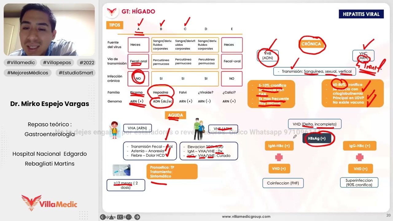 HEPATITIS VIRAL - CIRROSIS HEPÁTICA PARTE 1 - GASTROENTEROLOGÍA - VILLAMEDIC