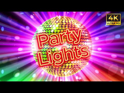 [4K] Mirror Ball Disco Lights Club Dance Party Glitter Background VJ Loop - 8 Hours Non-stop!