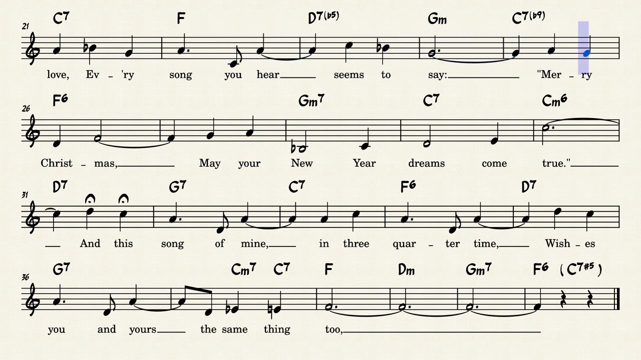 The Christmas Waltz [lead sheet]