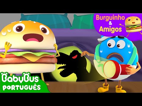 Capa de Tem um Monstro no Quarto do Burguinho e Amigos! 👾 | Aventuras Alimentares | BabyBus Português