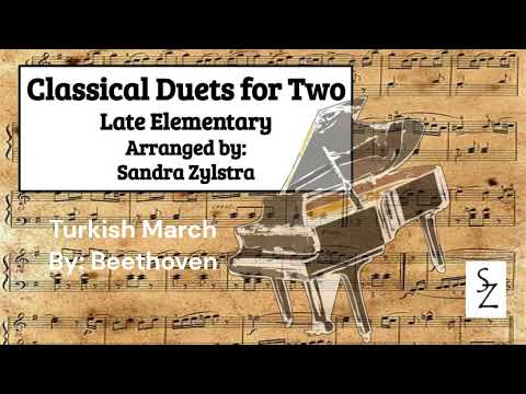 Turkish March -Beethoven (late elementary piano duet)