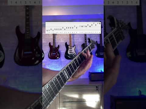 Diminished 7th Arpeggio w/ Groups of 3 on guitar #shorts