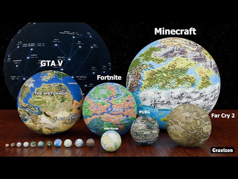 Every Video Game Map Size Comparison in Planet Scale (2026)