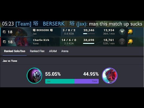 "man this matchup sucks" -Jax