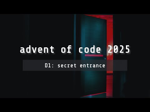 advent of code 2025 — day 1 "secret entrance"