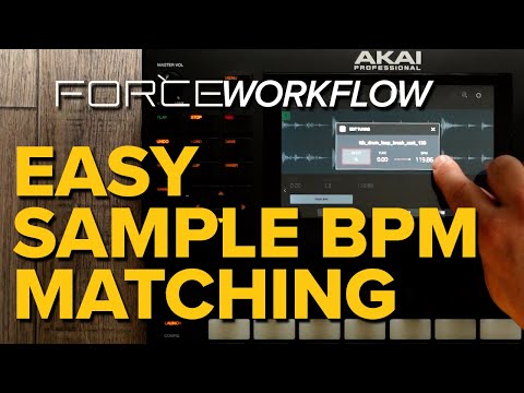 Akai Force Tutorial: Easily Match Drum Loop Samples to Project Tempo