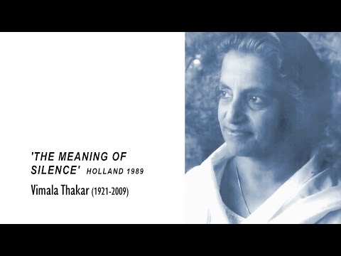 Peace is the language of the universe 🌿 Vimala Thakar